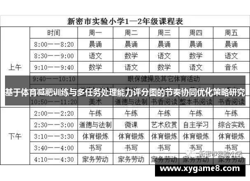 基于体育减肥训练与多任务处理能力评分图的节奏协同优化策略研究